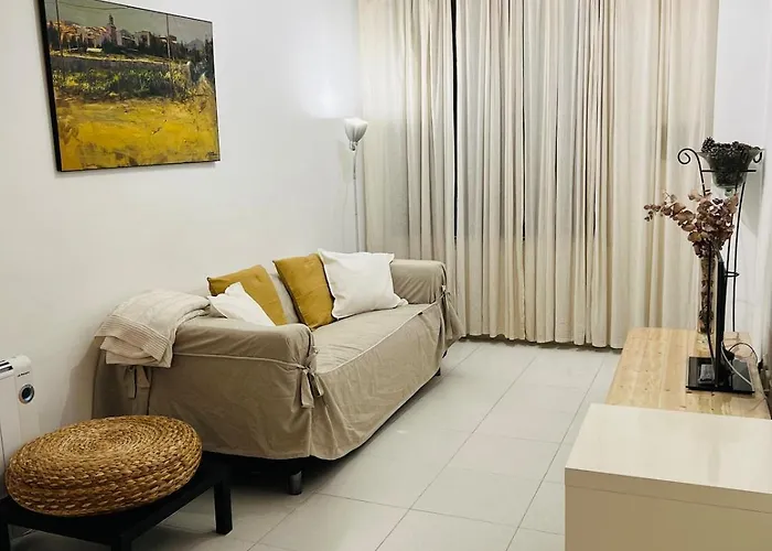 Acojedor Apartamento, Centro Con Patio 사바델